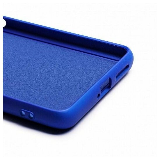 Чехол DF для Xiaomi 11T / 11T Pro с микрофиброй Silicone Blue xiOriginal-25 - фото №6