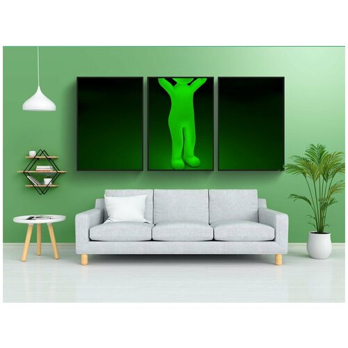 фото Набор модулных постеров для интерьера "неон, цвет, пылать" 60x90 см. в тубусе, без рамки lotsprints