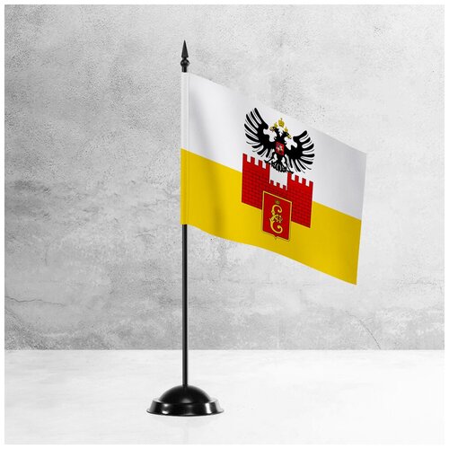 Настольный флаг Краснодара на пластиковой черной подставке настольный флаг германии на пластиковой черной подставке