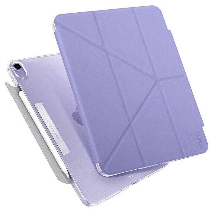 Чехол Uniq Camden Anti-microbial для iPad Air 10.9 (2022/20) с отсеком для стилуса фиолетовый