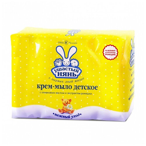 Ушастый Нянь крем-мыло с ромашкой 4х100г (18 упаковок в наборе)