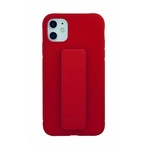 фото Чехол накладка защитная красная для iphone 11 с подставкой и магнитом техномарт