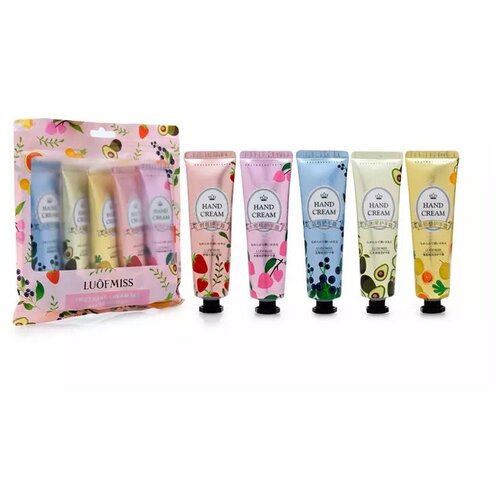 Набор кремов для рук LUOFMISS с фруктовыми экстрактами 5шт*30г