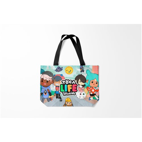 фото Сумка-шоппер / 46х35 см / геймерам / toca boca stories твоя история burnettie