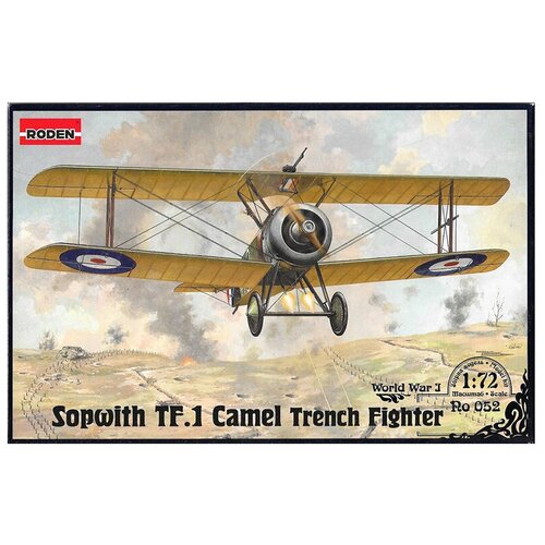 Roden Сборная модель Rod052 Британский одноместный истребитель Sopwith Camel TF.1, 1/72 сборная модель revell sopwith f 1 camel 63906 1 48