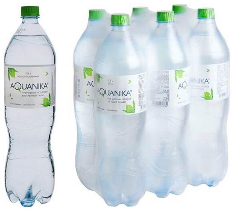 Aquanika Вода питьевая негазированная ПЭТ 1,5 л (6 шт.) - фотография № 5
