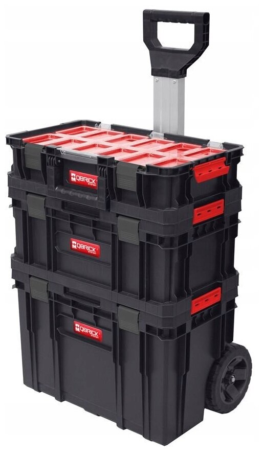 Комплект ящиков QBRICK SYSTEM TWO SET Plus: Cart+Toolbox+Organizer - фотография № 1