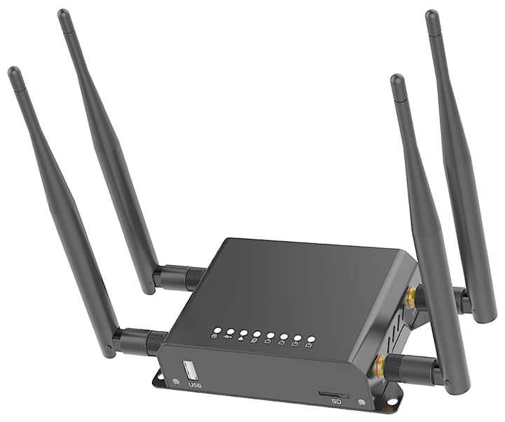 Cioswi Стационарный роутер 3G 4G WiFi ZBT WE826-T2 (LAN х 4, WAN, ант. разъем, металл. корпус)