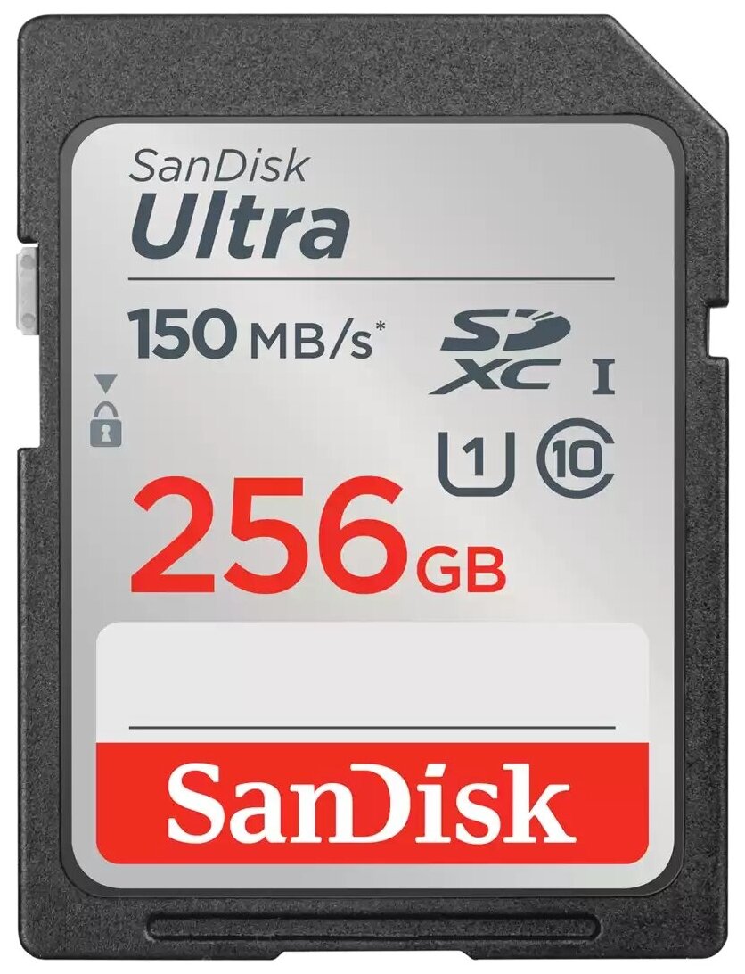 Карта памяти 256Gb - SanDisk Secure Digital XC Class 10 UHS-I Ultra SDSDUNC-256G-GN6IN (Оригинальная!)