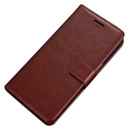 фото Чехол-книжка mypads для xiaomi mi max 3 с мульти-подставкой застёжкой и визитницей коричневый