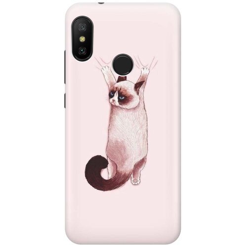 Силиконовый чехол на Xiaomi Mi A2 Lite, Redmi 6 Pro, Сяоми Ми А2 Лайт, Редми 6 Про с принтом Недовольный кот силиконовый чехол на xiaomi mi a2 lite redmi 6 pro сяоми ми а2 лайт редми 6 про с принтом кот с желтым зонтом