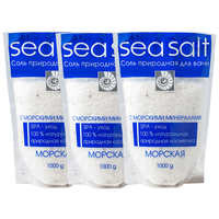 Морская Соль для ванн с морскими минералами (дой-пак), 1000г (3 шт в наборе)