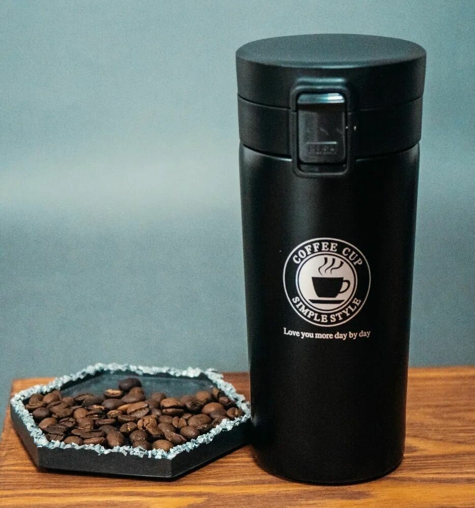 Термокружка 0.5л. Coffee cup - Simple Style / Чёрный