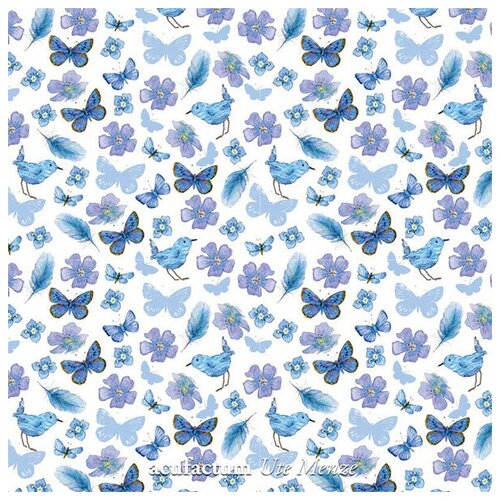 Ткань Синий цветок, ширина 155см, Acufactum Ute Menze, 3523-756