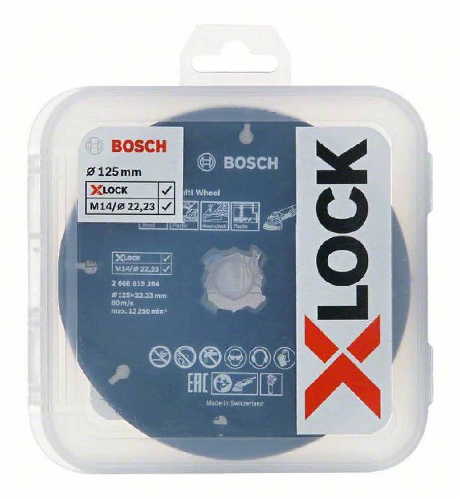 Набор кругов X-LOCK 125 мм (5 шт, пласт. бокс) BOSCH 2608619374