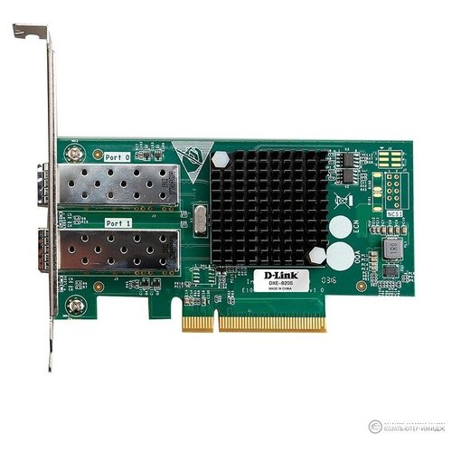 D-Link DXE-820S/A1A Сетевой PCI Express адаптер с 2 портами 10GBase-X SFP+ сетевая карта lr link lrec9802bf 2sfp pci express адаптер с 2 портами 10gbase x