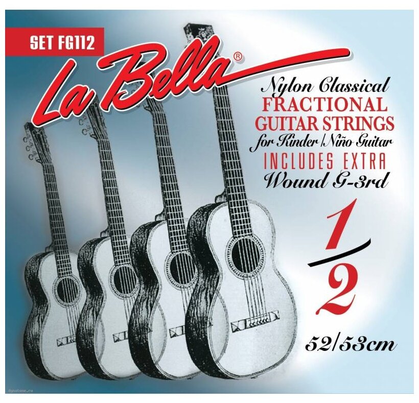 FG112 Комплект струн для уменьшенной классической 1/2 гитары La Bella