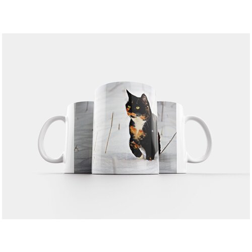 фото Кружка "кот, снег, зима" 320 мл lotsprints