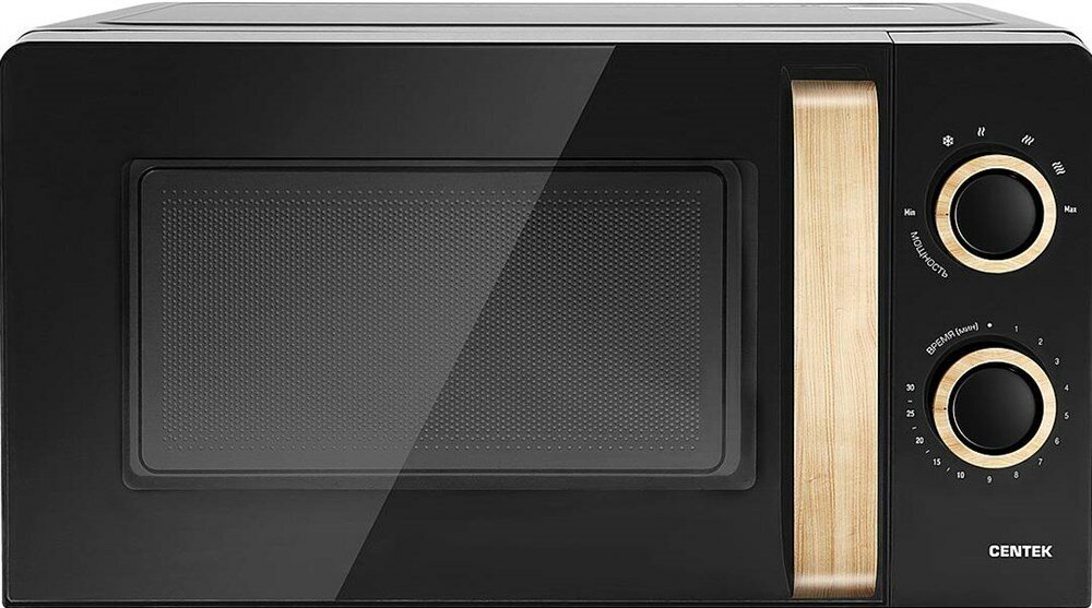 Микроволновая печь CENTEK CT-1559 Черный 700W, 20л, 6 уровней мощности, таймер, подсветка, открыван дверцы ручкой - фотография № 4