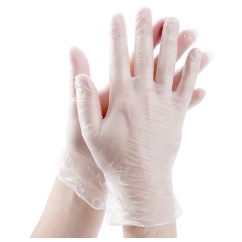 Перчатки виниловые Gloves, размер M, 50 пар, 100 штук, прозрачные