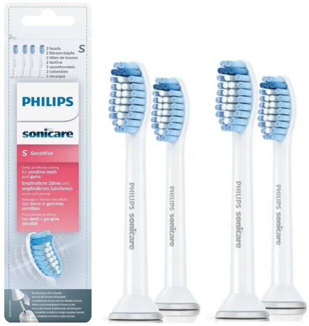 Насадка для электрической зубной щетки Philips HX6054/07, белая, 4 шт