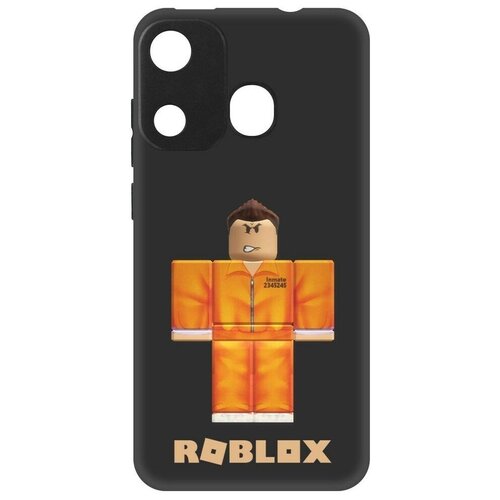 Чехол-накладка Krutoff Soft Case Roblox-Заключенный для ITEL A27 черный чехол накладка krutoff soft case roblox заключенный для itel vision 3 plus черный