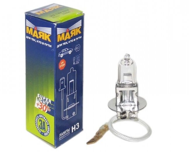 Лампа галогенная маяк SUPER LIGHT +30% 12V H3 55W 52320SL