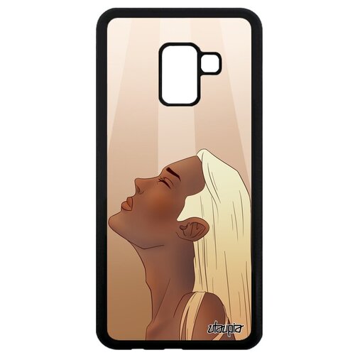 фото Красивый чехол для // galaxy a8 2018 // "надежда" манга тишина, utaupia, цветной