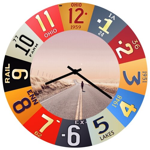 фото Svs настенные часы svs 3503007 дорога