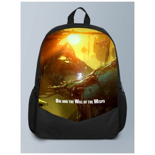 фото Черный рюкзак с принтом игры ори энд вил ori and the will of the wisps, платформер - 108 brutbag