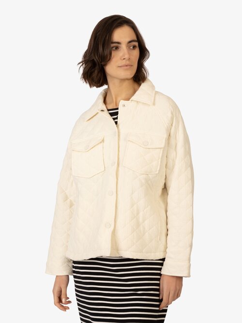 Куртка-рубашка  Apart, размер 34, бежевый, белый