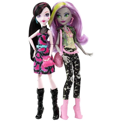 фото Monster high mattel набор из 2 кукол дракулаура и моаника из коллекции добро пожаловать в школу монстров, монстр хай