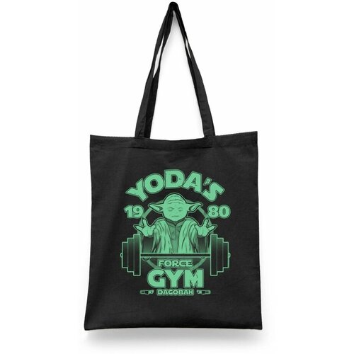 фото Сумка-шоппер унисекс каждому своё "gym/зал/качок/спортсмен" черная