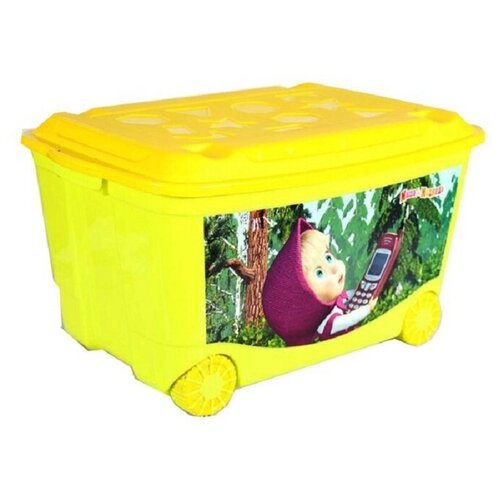 Ящик для игрушек Маша и Медведь на колесах
