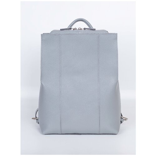 фото Женский рюкзак из натуральной кожи серый b014 grey grain divalli