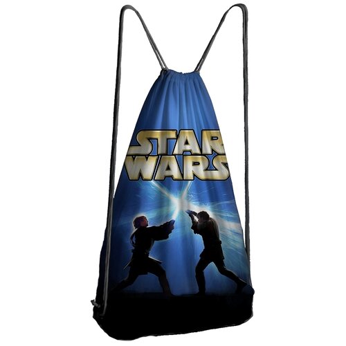 фото Сумка, рюкзак для сменной обуви star wars сражение на лазерных мечах drabs