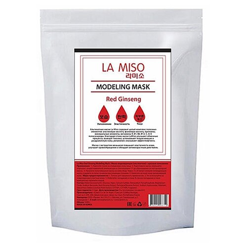 фото La miso маска альгинатная с красным женьшенем - red ginseng modeling mask, 1000г