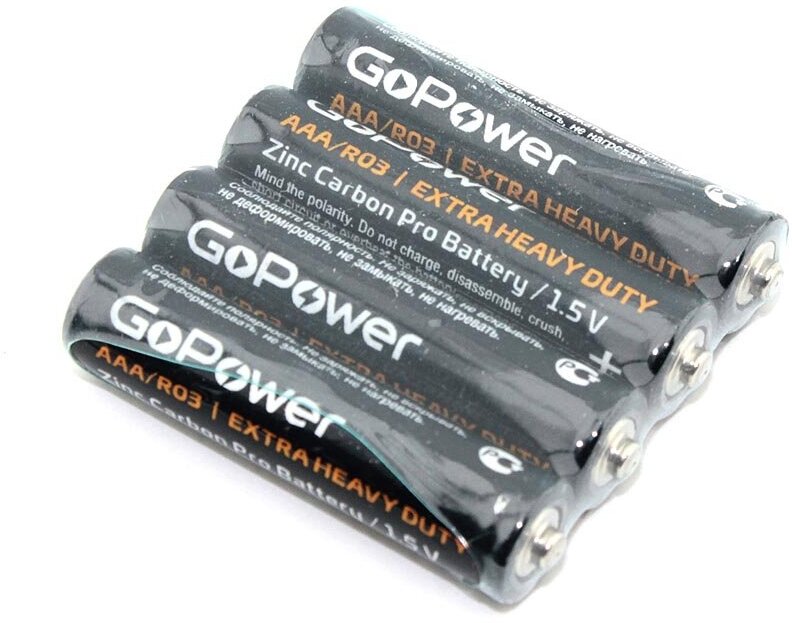 Батарейка GoPower R03 (ААА) SR4 4шт.