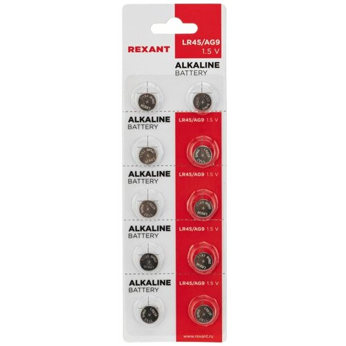 Батарейка REXANT 30-1032 ycdc 40pcs ag9 watch cell coin battery sr936 936a 194 524 v394 280 17 1 55v alkaline battery single use ag9 lr936 394 sr936sw