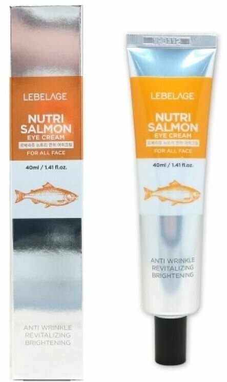 Крем для области вокруг глаз Lebelage Nutri Salmon с маслом лосося 40мл Mido Cosmetics - фото №13