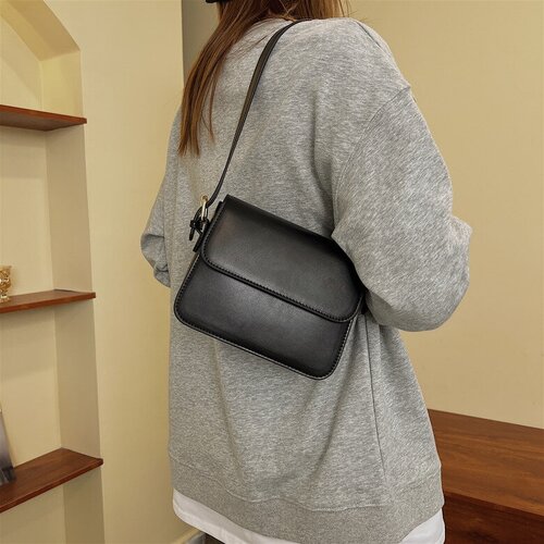 фото Сумка кросс-боди beibaobao, фактура гладкая, черный