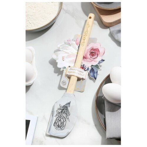 Силиконовая лопатка Мрамор на формовой подложке 14 30 см 568₽