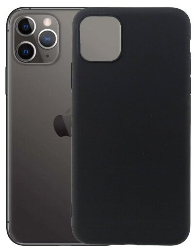 Матовый чехол MatteCover для Apple iPhone 11 Pro Max силиконовый черный
