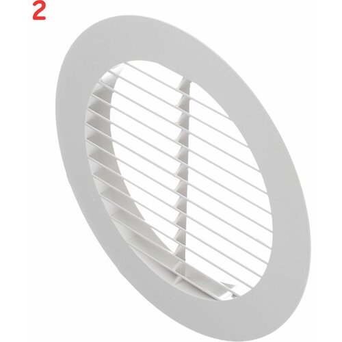 Решетка вентиляционная наружная с фланцем d150 мм круглая пластиковая d200 мм (2 шт.)