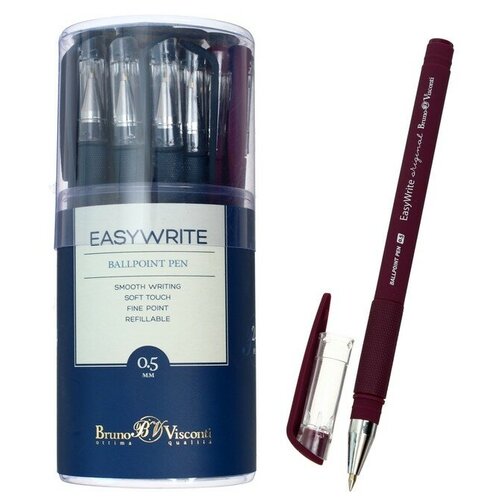 Ручка шариковая EasyWrite Original, узел 0.5 мм, синие чернила, матовый корпус Silk Touch, микс, 3 штуки