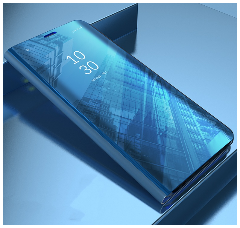 Чехол-книжка MyPads для Samsung Galaxy M31s SM-M317F (2020) с дизайном Clear View Cover с полупрозрачной пластиковой крышкой с зеркальной поверхн.