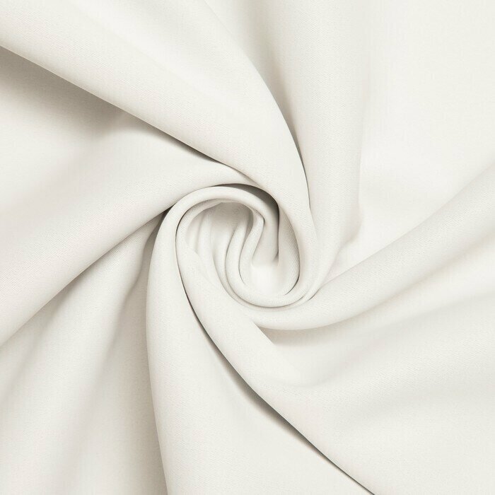 Штора портьерная "Этель" 250×265 см, двусторонний блэкаут, цвет Белый, пл. 240 г/м2, 100% п/э - фотография № 8
