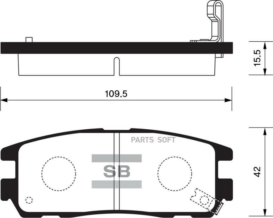 Колодки торм зад SANGSIN SP2089