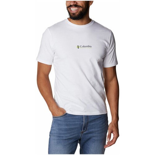 фото Футболка columbia csc basic logo™ short sleeve мужская, цвет белый, размер m