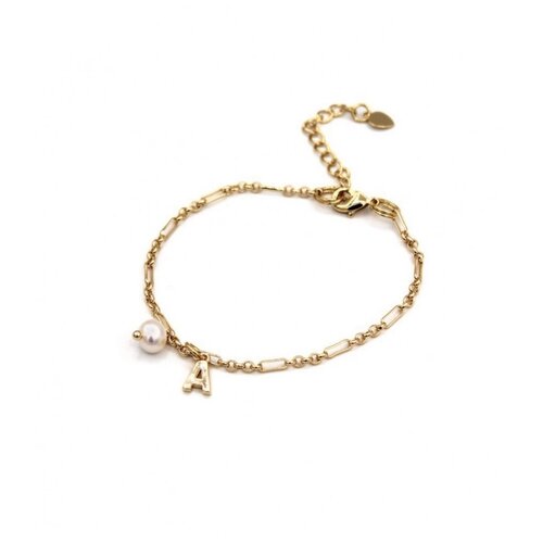 Браслет в два ряда из речного белого жемчуга, 16см